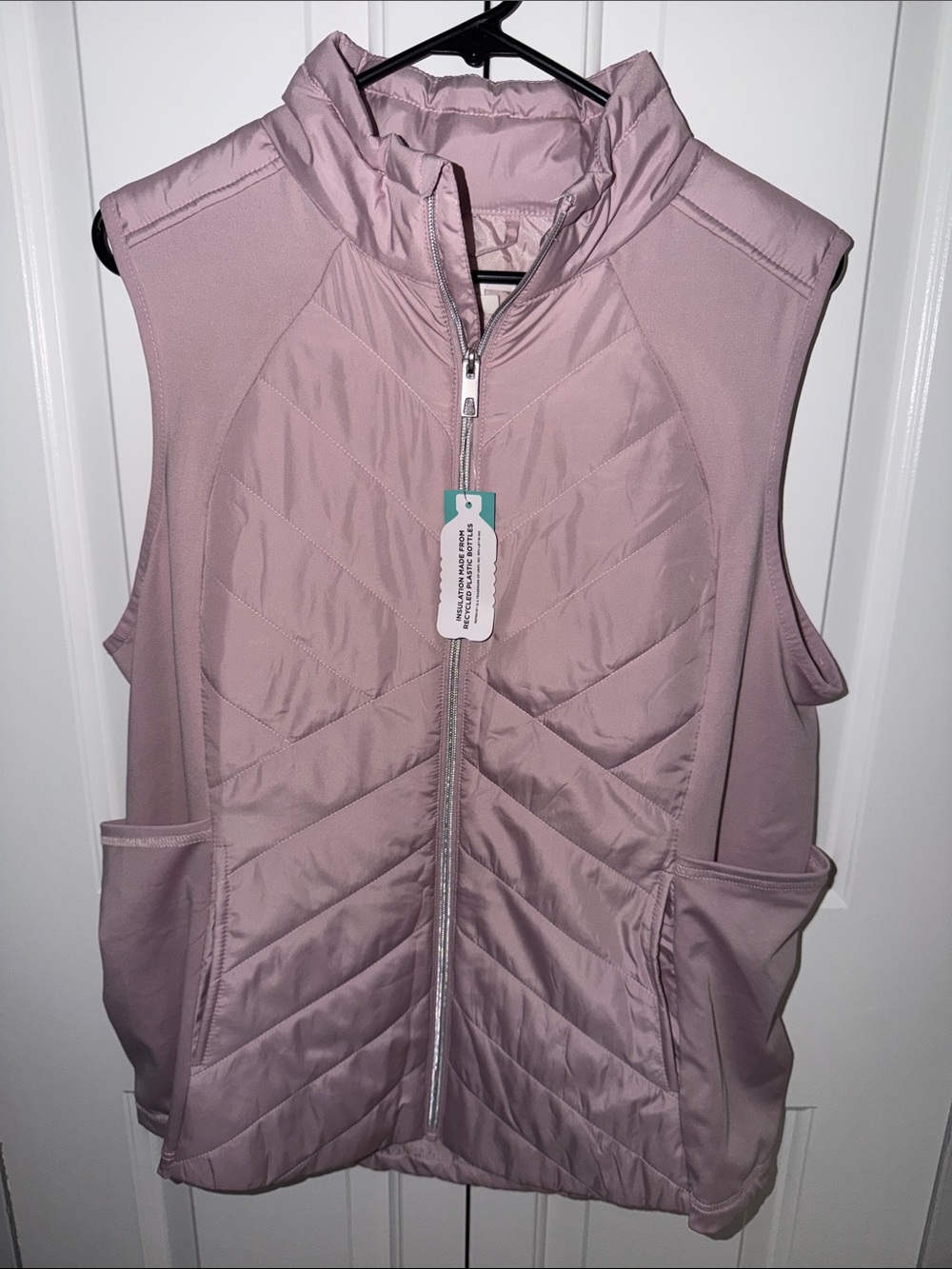 Maurices Light Pink Quilted Sleeveless Puffer Vest - Women